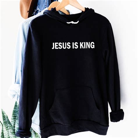 Christian Hoodie Sweatshirt Jesus Is King Hoodie Christian Etsy