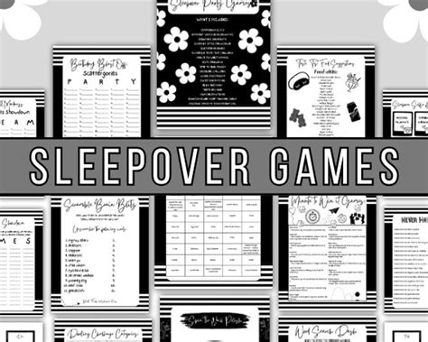 Sleepover Games Printable Package Slumber Party Games And Activities