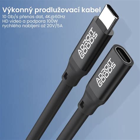 AdroitGoods Prodlužovací kabel Usb C 10Gb s Kaufland cz