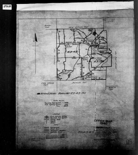 1940 Census Enumeration District Maps Pennsylvania Mercer County