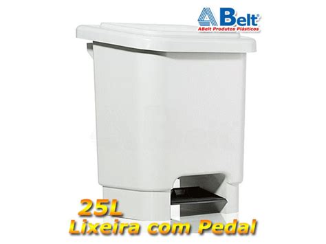 Lixeira Pl Stica Litros Branca Pedal Abelt Loja Produtos