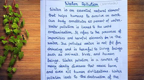 Water Pollution Paragraph Ssc Water Pollution Paragraph Lines