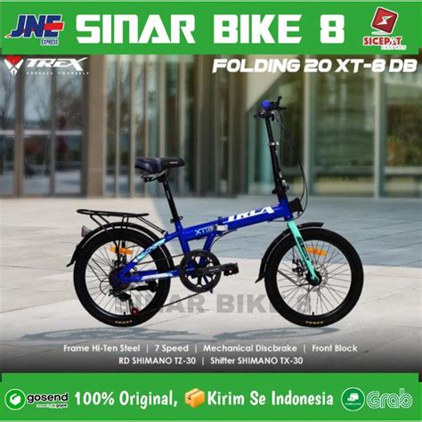 Jual Sepeda Lipat Trex Xt Db Speed Folding Bike Ukuran Inch