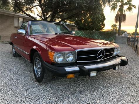 1977 Mercedes Benz 450sl Convertible Red Rwd Automatic 450sl Roadster