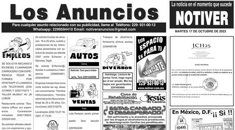 Los Anuncios Avisos Y DemÁs Martes 17 De Octubre 2023