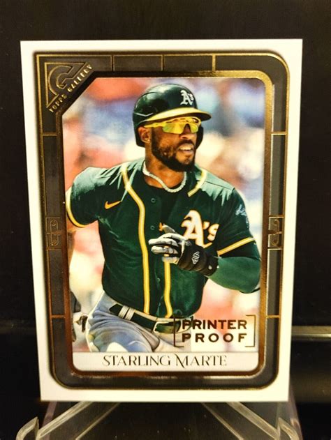 Starling Marte Topps Gallery Printer Proof Oakland Athletics