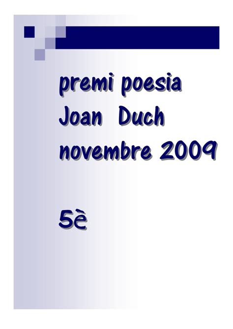 poemes Joan Duch 5è 2009 2010 by asancern Issuu