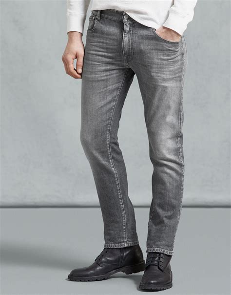 Belstaff Denim Longton Washed Grey Slim Jeans In Gray For Men Lyst