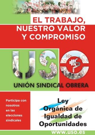 Ley Org Nica De Igualdad De Oportunidades Pdf