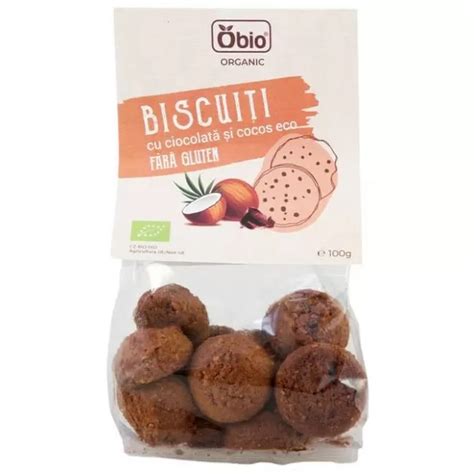 Biscuiti Cu Ciocolata Si Cocos Fara Gluten Bio G Obio Revobio Ro