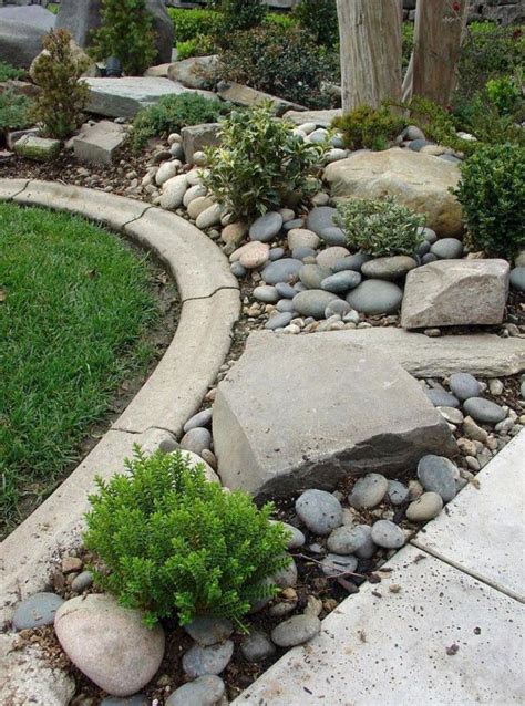 46+ Beautiful Front Yard Path Walkway Design Ideas | Rock garden ...