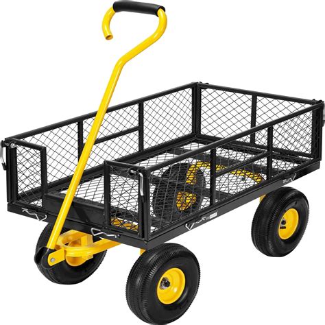 Heavy Duty Lbs Capacity Mesh Steel Garden Cart Folding Utility