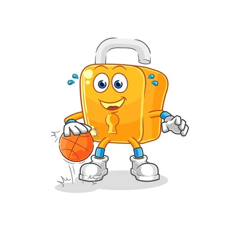 Cadenas Dribble Basket ball Personnage Dessin Animé Mascotte Vecteur