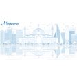 Outline Manama Skyline With Blue Buildings Vector Image