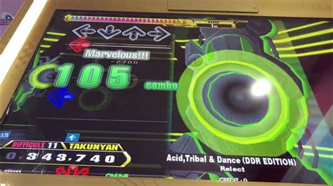 【ddr A3】acid Tribal And Dance Ddr Edition 【difficult】 Youtube