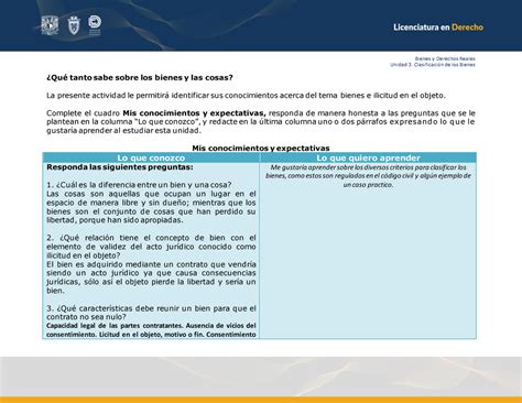 Santanan a1u3 BDR Unidad 3 Clasificación de los Bienes Contenido