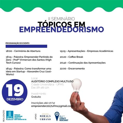 Ii Semin Rio T Picos Em Empreendedorismo Em Campo Grande Sympla