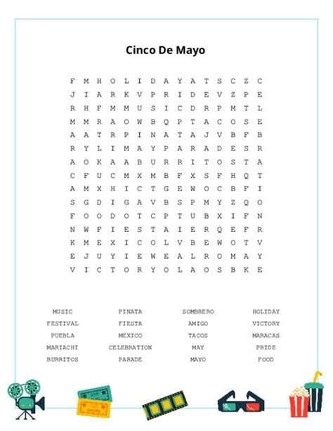 Free Printable Cinco De Mayo Word Search Puzzle