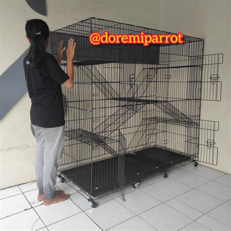 Jual Kandang Kucing Super Besar Jumbo Tingkat Murah Ukuran PLT 150 65