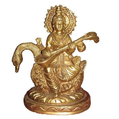 Buy Hc Astadhatu Made Maa Saraswati Idol Sitting On Hans Saraswati