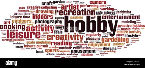 Hobby Word Cloud Concept Vector Illustration Stock Vector Image Art