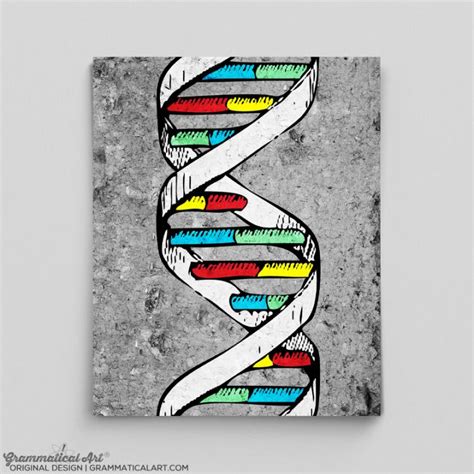 Double Helix Print Grammatical Art