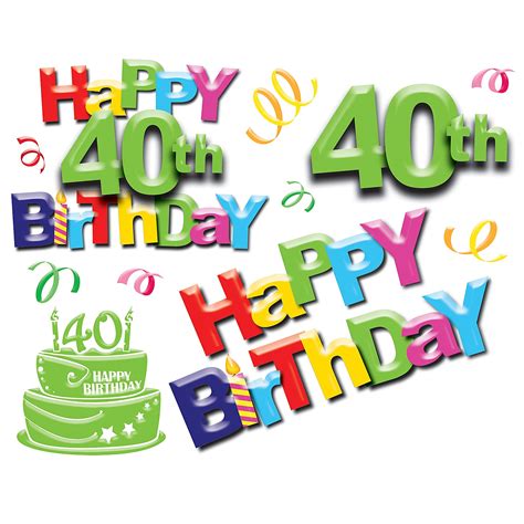 40th Birthday Free Printables