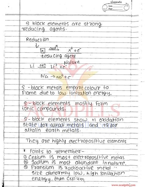 Solution Periodic Table Handwritten Notes Studypool