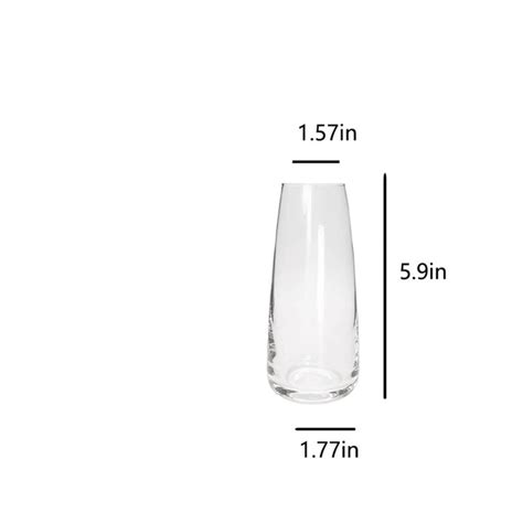 Latitude Run® Clear Glass Bud Vase Set Of 6 Small Vases For Flowers Cute Glass Vases For