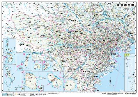 ビッグマップ 東京都全図 ポスター（1 500mm×2 122mm） 地図のことなら塔文社