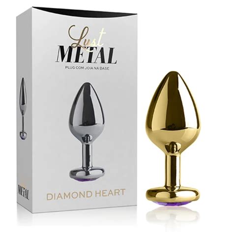 Lust Metal Plug Anal Dourado Joia Na Base