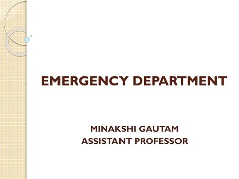 Ppt Emergency Department Powerpoint Presentation Free Download Id 2073997