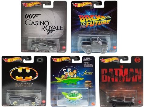 Coleção c 5 Miniaturas Entretenimento Retrô DMC55 1 64 Hot Wheels Premium Mattel
