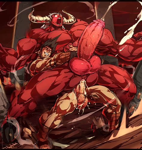 Rule 34 2boys Abs Alpha Male Anal Ancient Demon Ball Size Difference Bara Biceps Cocky Cocky