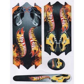 Cartela Da Hot Wheels Amarelo Adesivos P Bike Bicicleta Aro Infantil Shopee Brasil