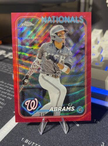 Topps Chrome Cj Abrams Red Raywave Refractor Ssp Ebay