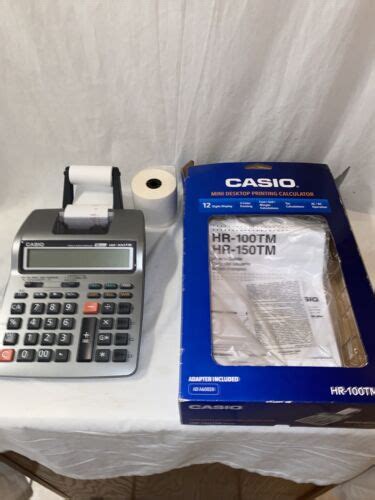 Casio HR 100TM Printing Calculator Adding Machine Tax Tested W