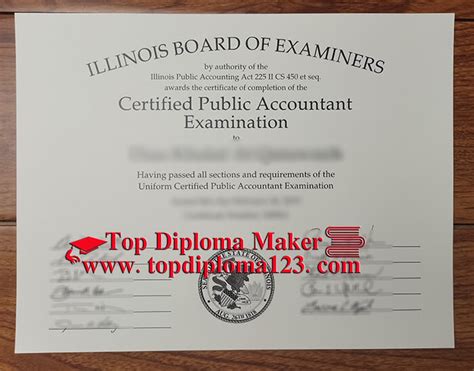 Illinois Board Of Examiners Cpa Examination Certificate Buy A Fake Usa