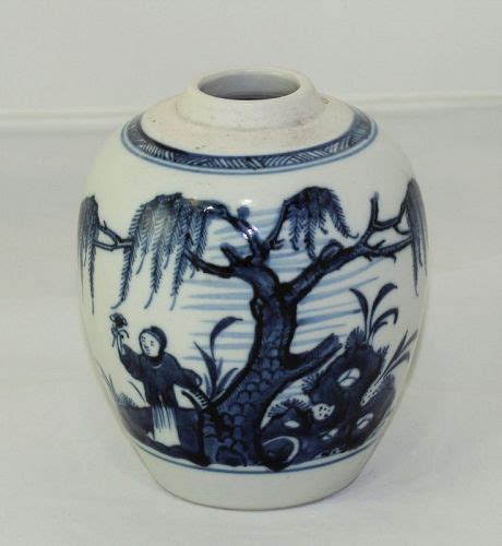 Chinese Porcelain Blue And White Tea Jar Item 1391973