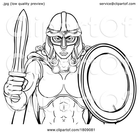 Viking Trojan Spartan Celtic Warrior Knight Woman By Atstockillustration 1809081