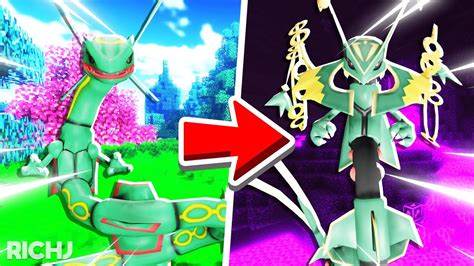 How To Catch And Mega Evolve Legendary Rayquaza Pokemon Minecraft