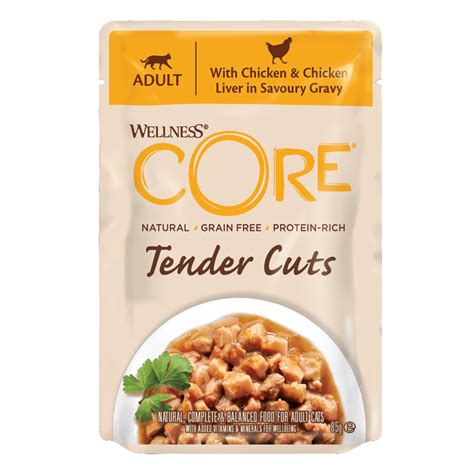 Wellness CORE Tender Cuts with Chicken & Chicken Liver in Savoury Gravy ...