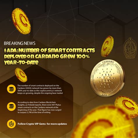 ADA Number Of Smart Contracts Deployed On Cardano Grew 100