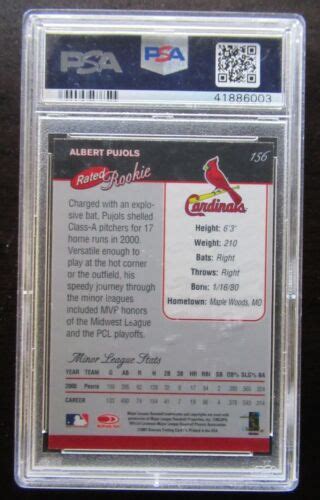 2001 Donruss Rated Rookie Baseball S Best Bronze 156 Albert Pujols