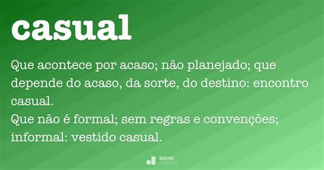 Casual Dicio Dicionário Online De Português