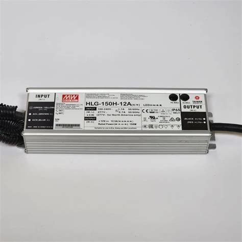 Mean Well HLG 150H 12A AC DC Single Output LED Driver With Built In PFC