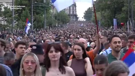 Serbs Gather For Seventh Week Of Anti-Government, Anti-Violence Protests