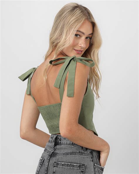 Riachuelo Regata Cropped Corset E Al A De Amarra O Verde Claro