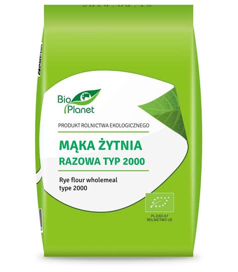 MĄKA ŻYTNIA RAZOWA TYP 2000 BIO 1 kg BIO PLANET