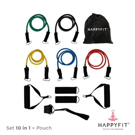 Jual Happyfit Resistance Latex Toning Tube Set In Shopee Indonesia